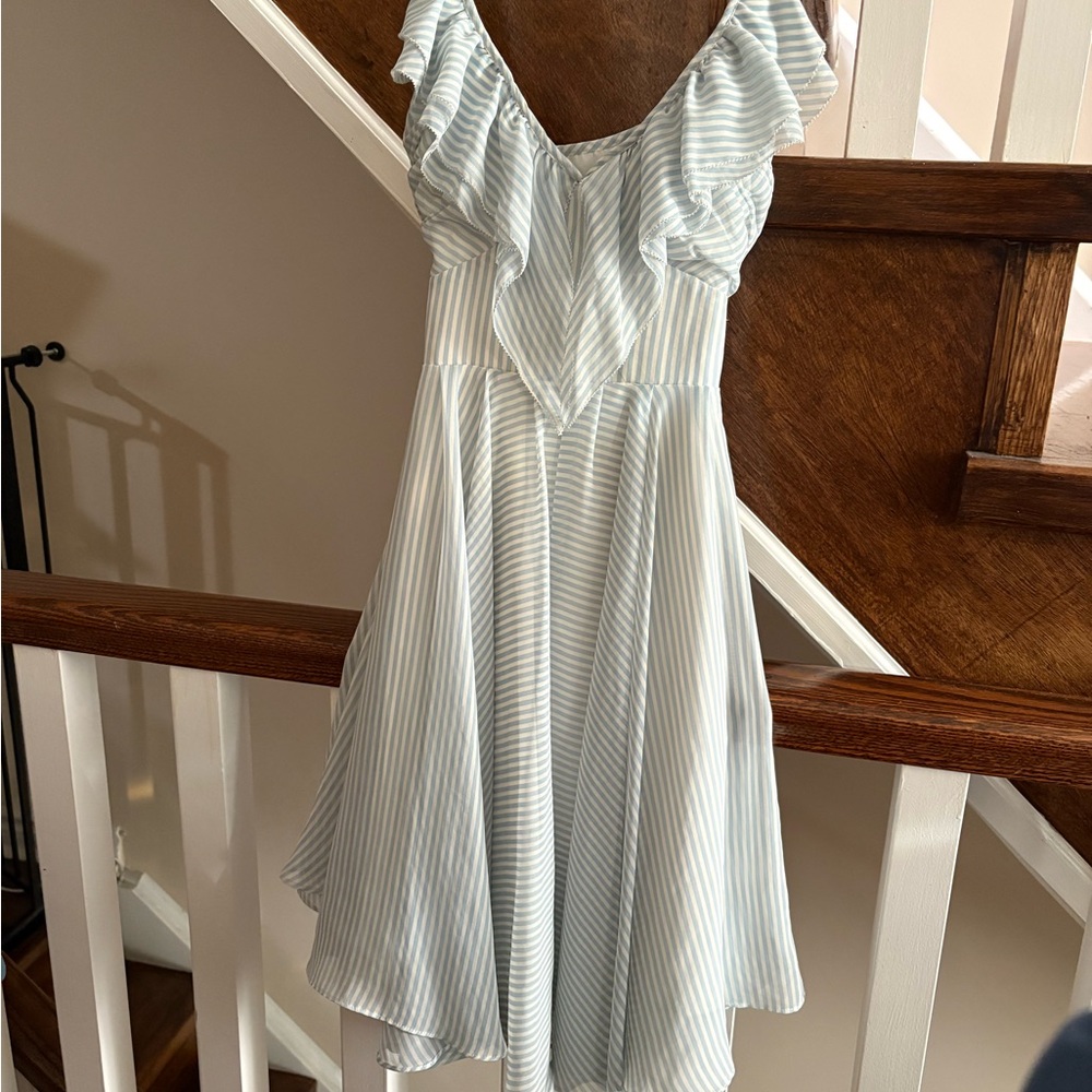 Guess Light Blue Asymmetrical Dress